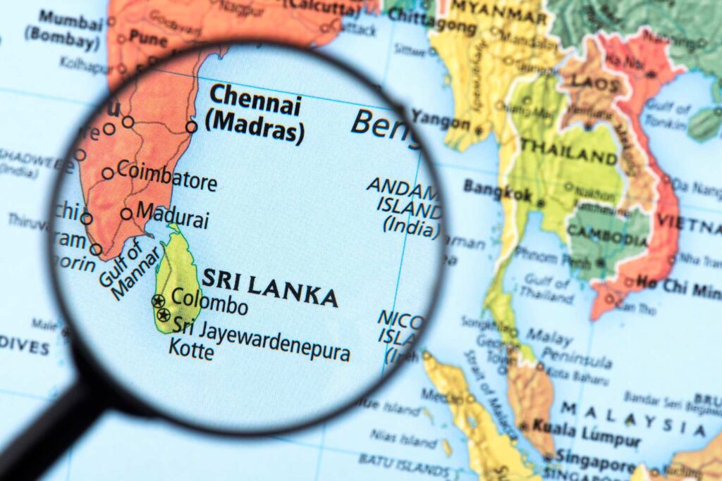 sri lanka map